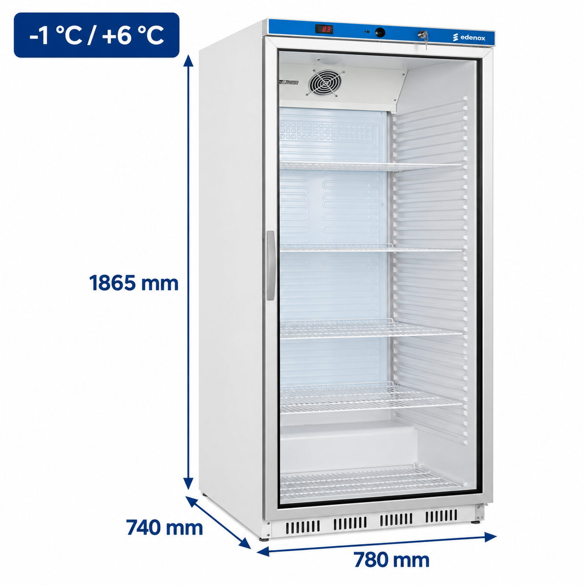 Armario Refrigerado Epoxi Puerta de Cristal (APS-651-C)