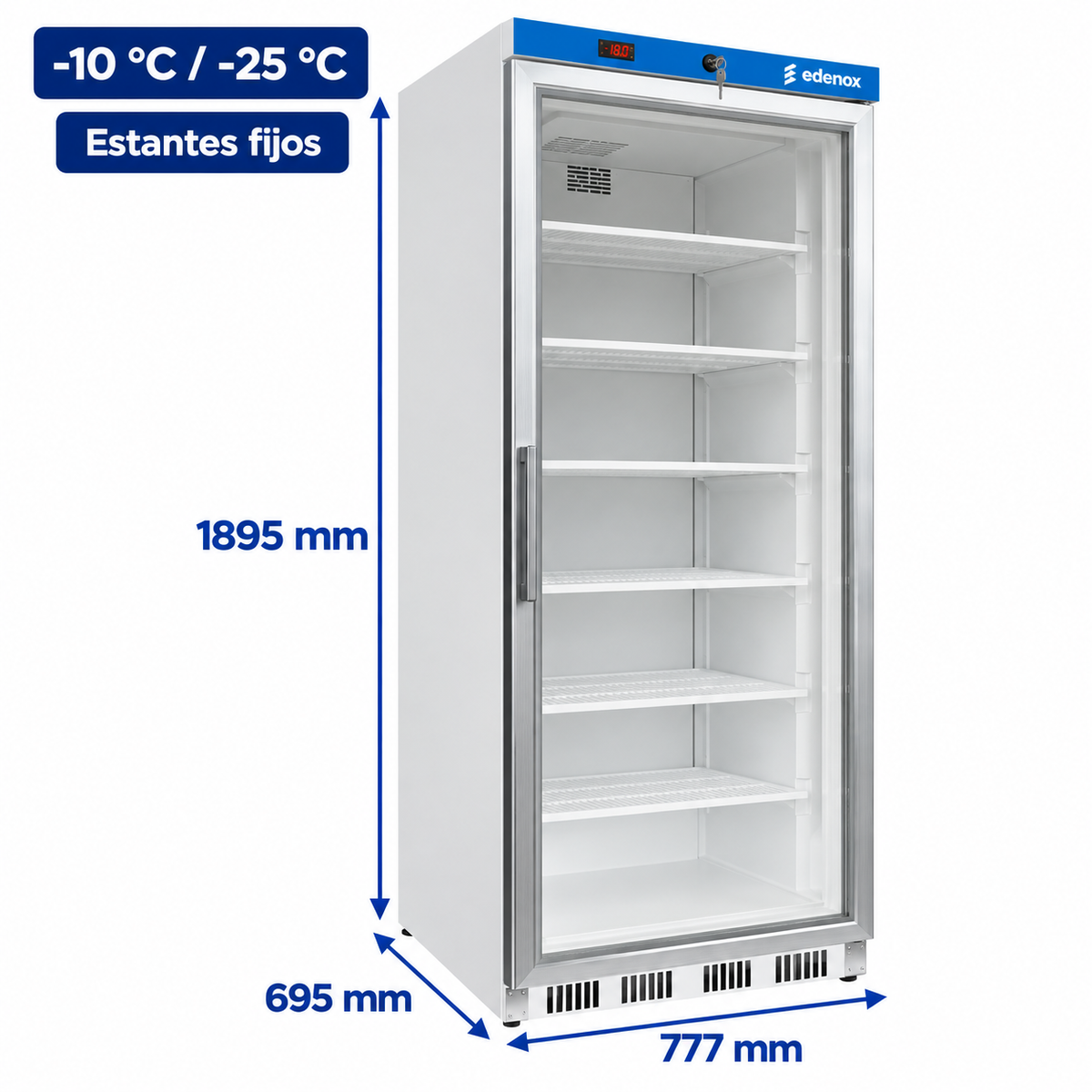 Armario Congelador Epoxi Puerta de Cristal (ANS-601-C HC)