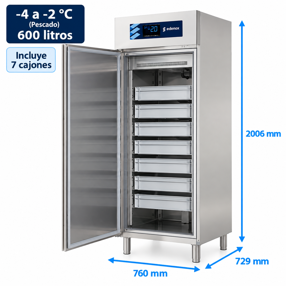 Armario Refrigerado para Pescado Inox (APP-801 HC)