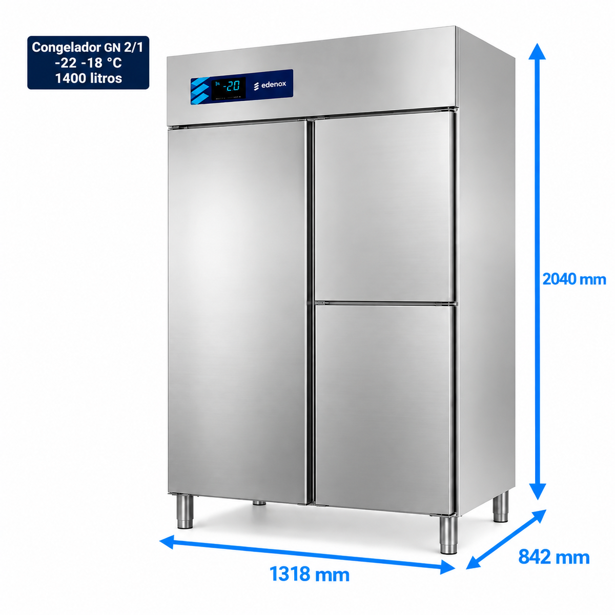 Armario para Mantenimiento de Congelados Gastronorm 2/1 Inox (ANG-1403 HC) Edenox