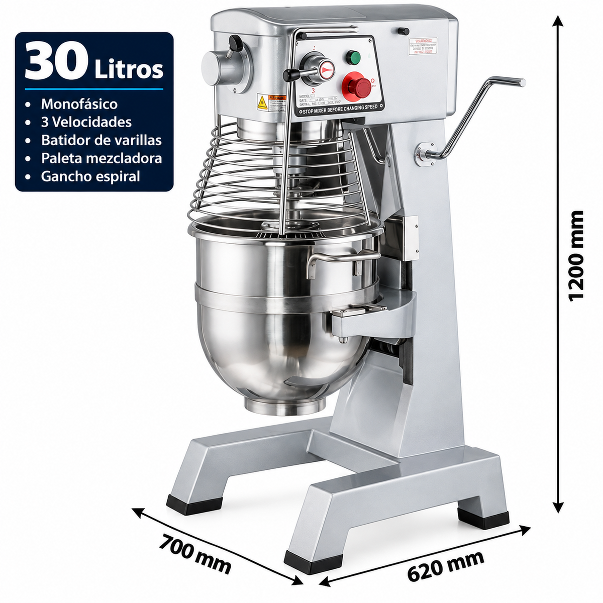 Batidora planetaria Romagsa B30CT · 30 litros