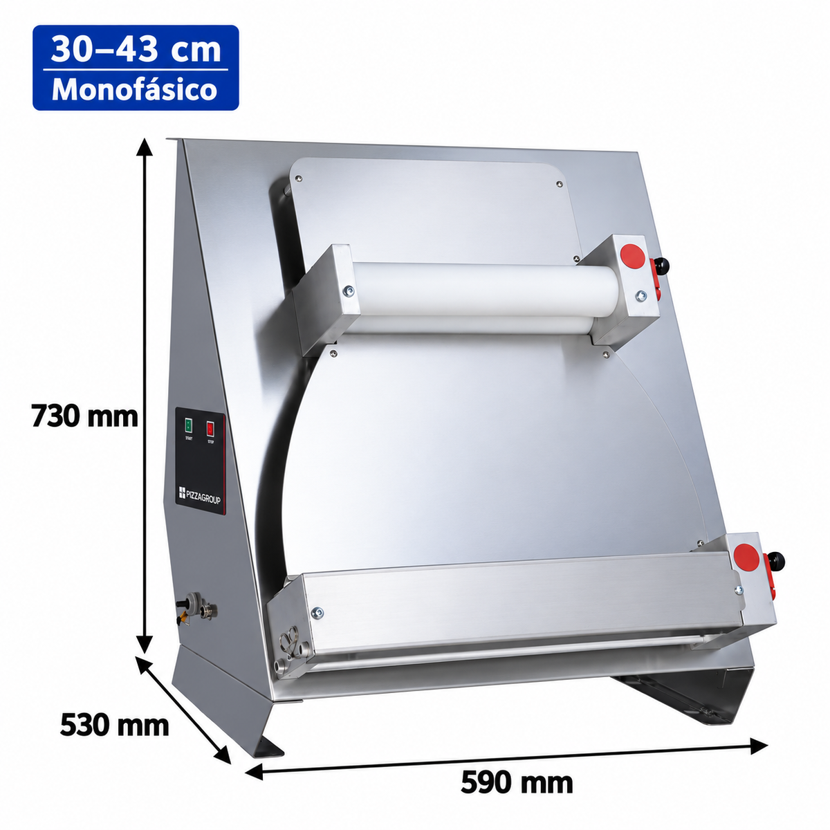 Laminadora de masa para pizza Pizzagroup RM45TA