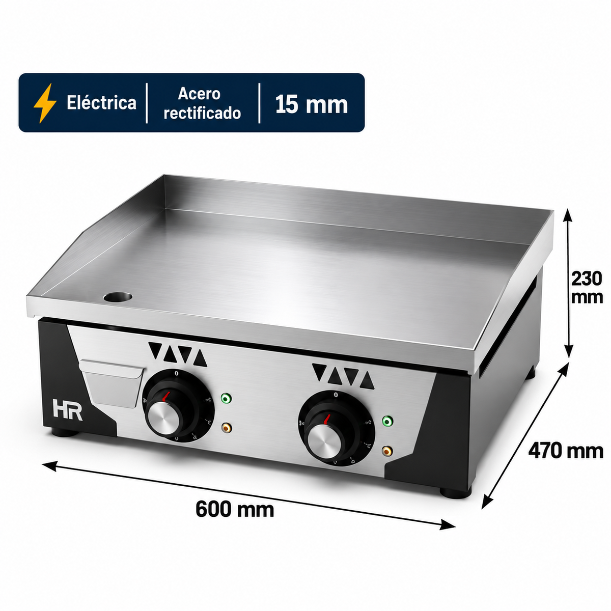 Plancha eléctrica HR Fainca PLCE6100RT rectificada 15 mm