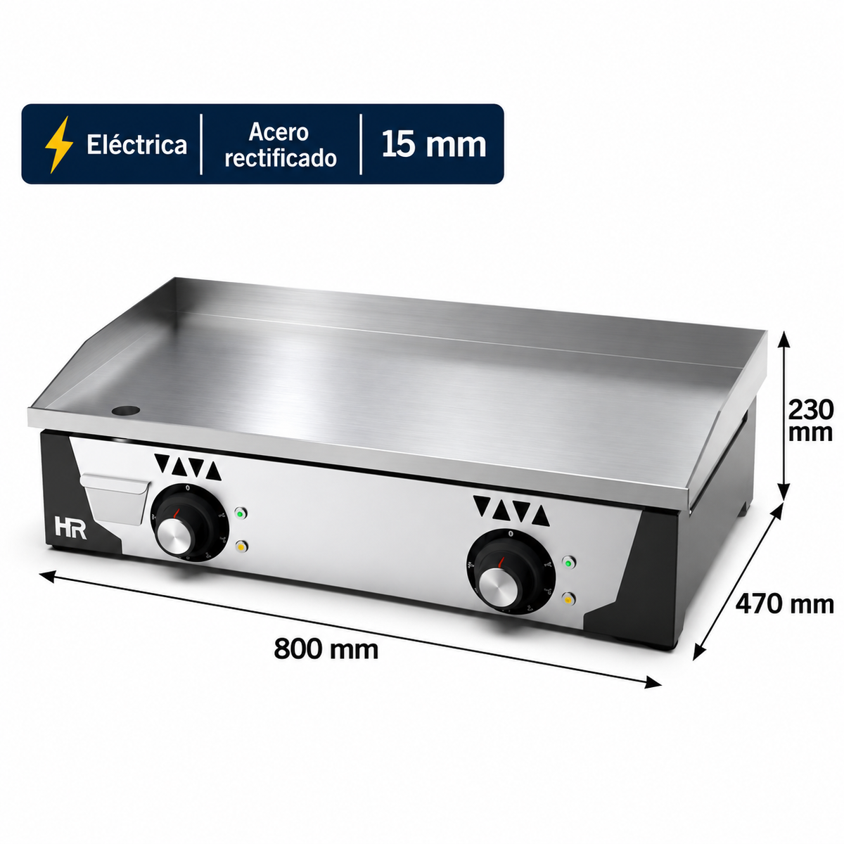 Plancha eléctrica HR Fainca PLCE8100RT rectificada 15 mm