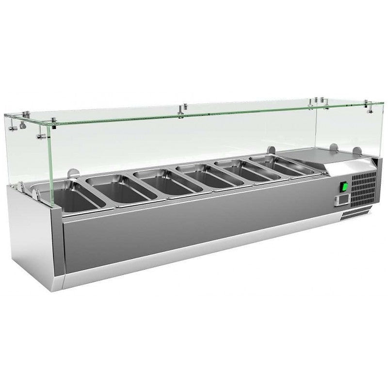 Vitrina de ingredientes Clima VRX1400330FG · 6 GN 1/4 · vidrio