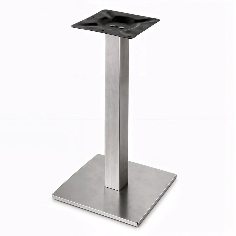Pie de mesa cuadrada · acero inoxidable · Pie de mesa cuadrada · acero inoxidable