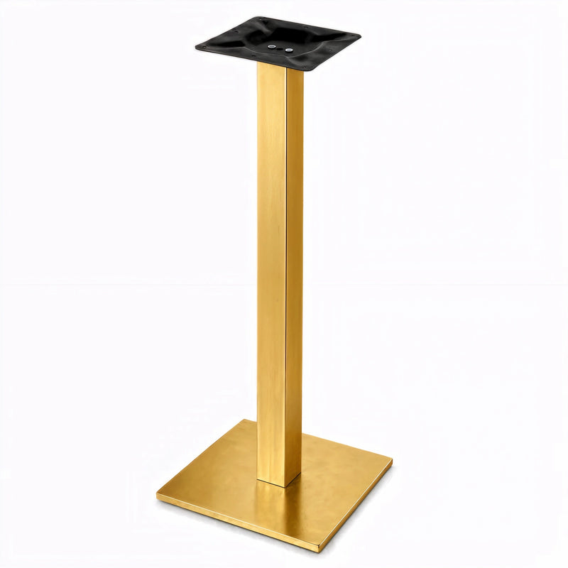 Pie de mesa cuadrada alta · oro mate · Pie de mesa cuadrada alta · oro mate