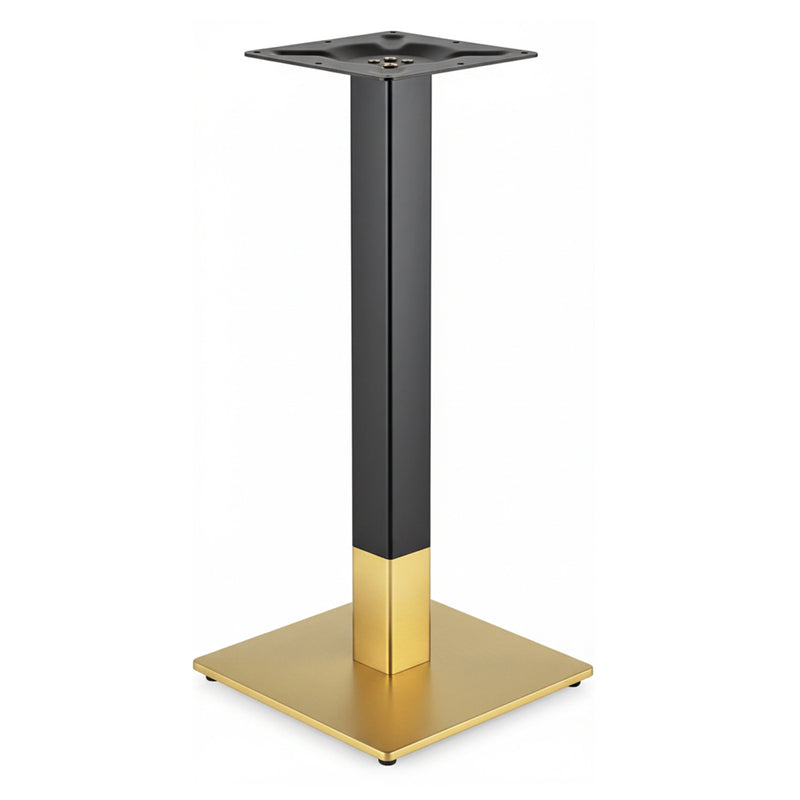 Pie de mesa cuadrada · oro+negro · Pie de mesa cuadrada · oro+negro