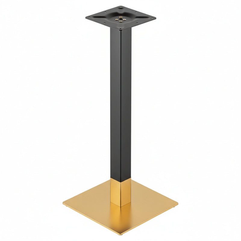 Pie de mesa cuadrada alta · oro+negro · Pie de mesa cuadrada alta · oro+negro