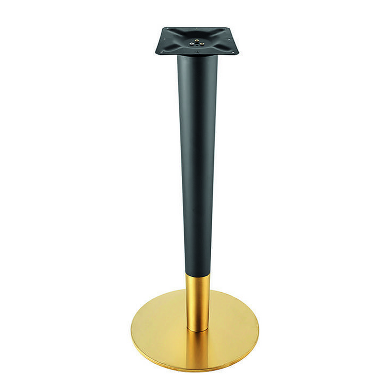 Pie de mesa cónica alta · oro+negro · Pie de mesa cónica alta · oro+negro