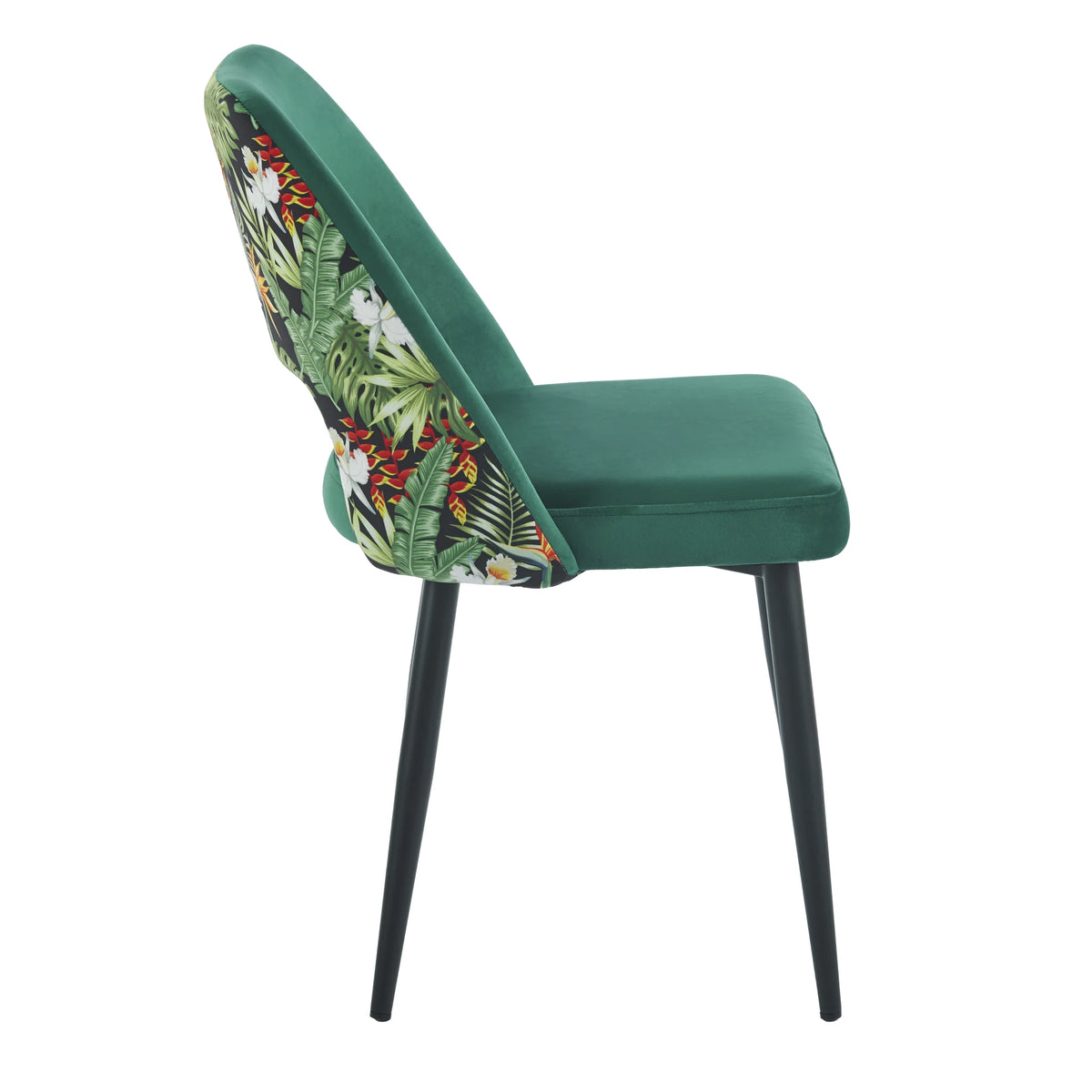 Silla Frodita Floral · Silla de Terciopelo Frodita Floral - Verde