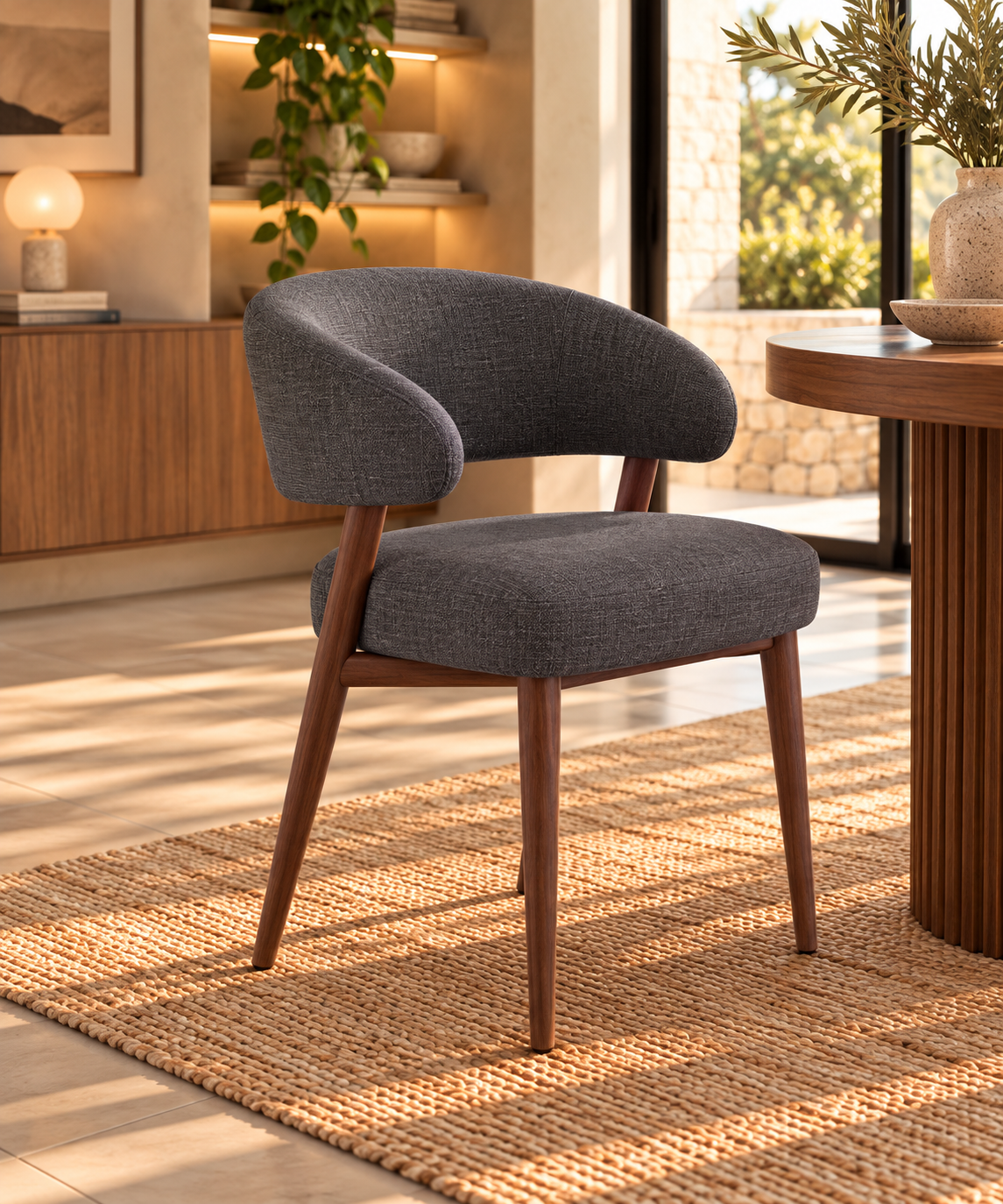 Silla Emma Polipiel Textil · Silla de polipiel textil Emma - Gris