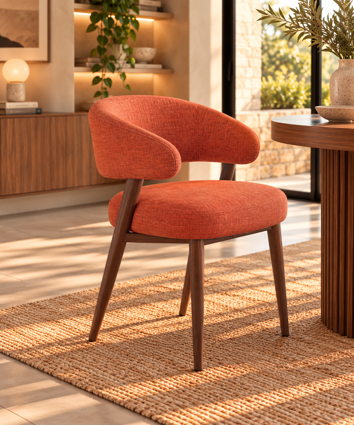 Silla Emma Polipiel Textil · Silla de polipiel textil Emma - Terracota