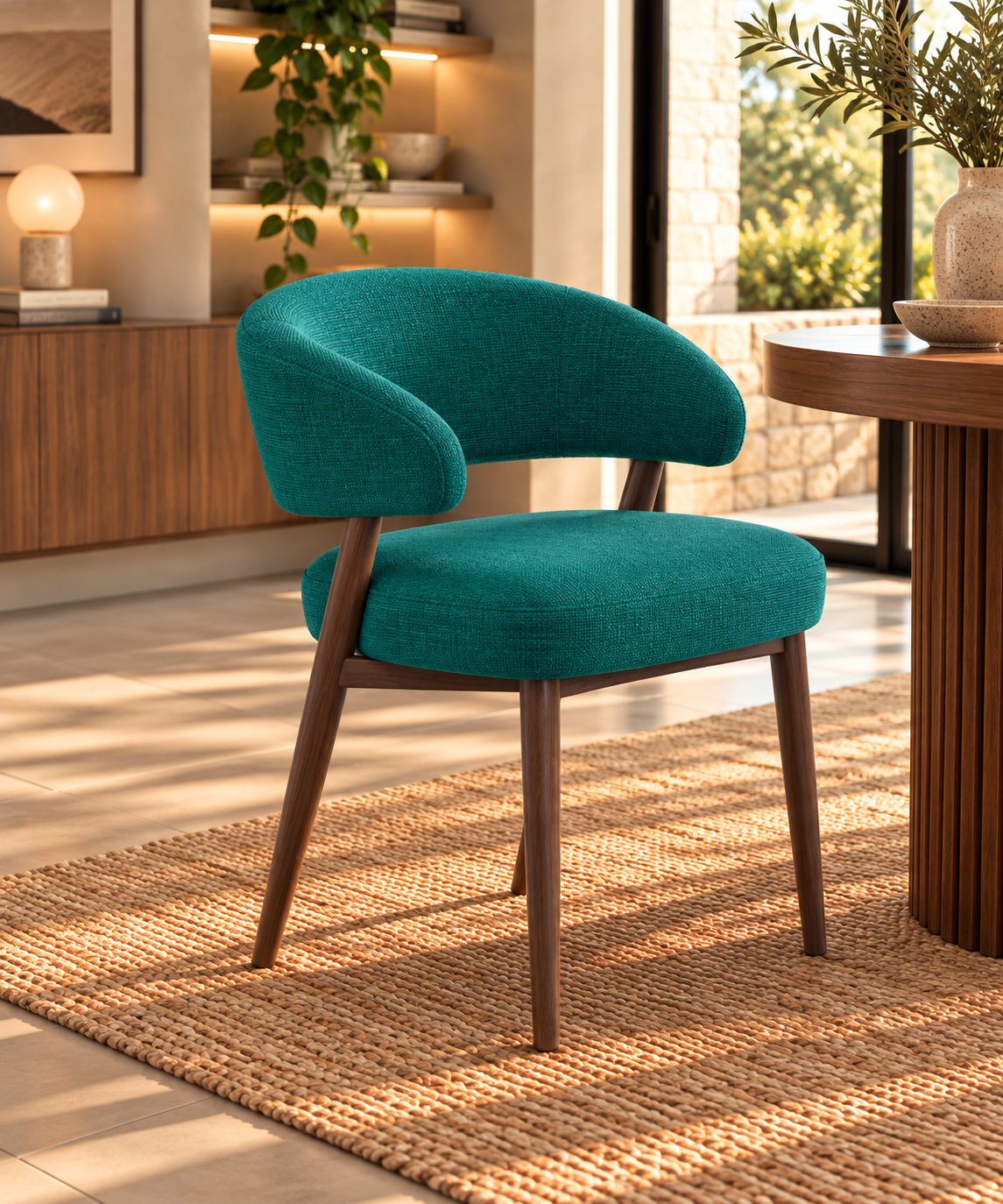 Silla Emma Polipiel Textil · Silla de polipiel textil Emma - Verde