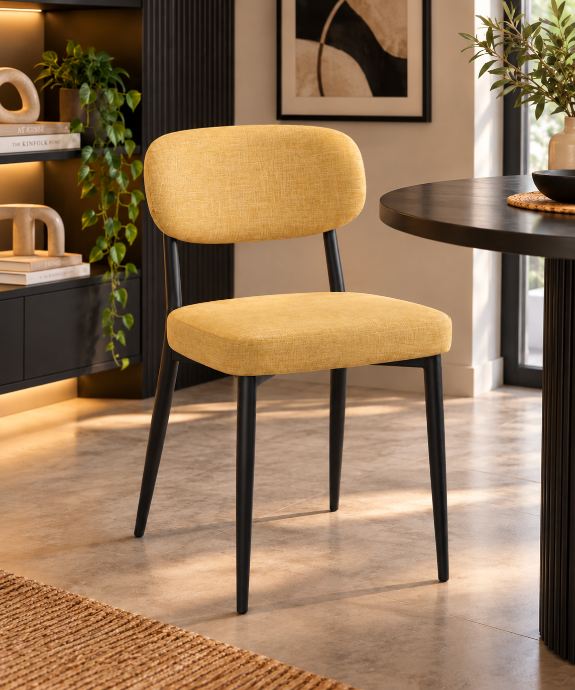 Silla Goofy Polipiel Textil · Silla de Polipiel Textil Goofy - Mostaza