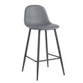 Taburete Simp Polipiel · Taburete Alto Polipiel Simp con Respaldo - Gris