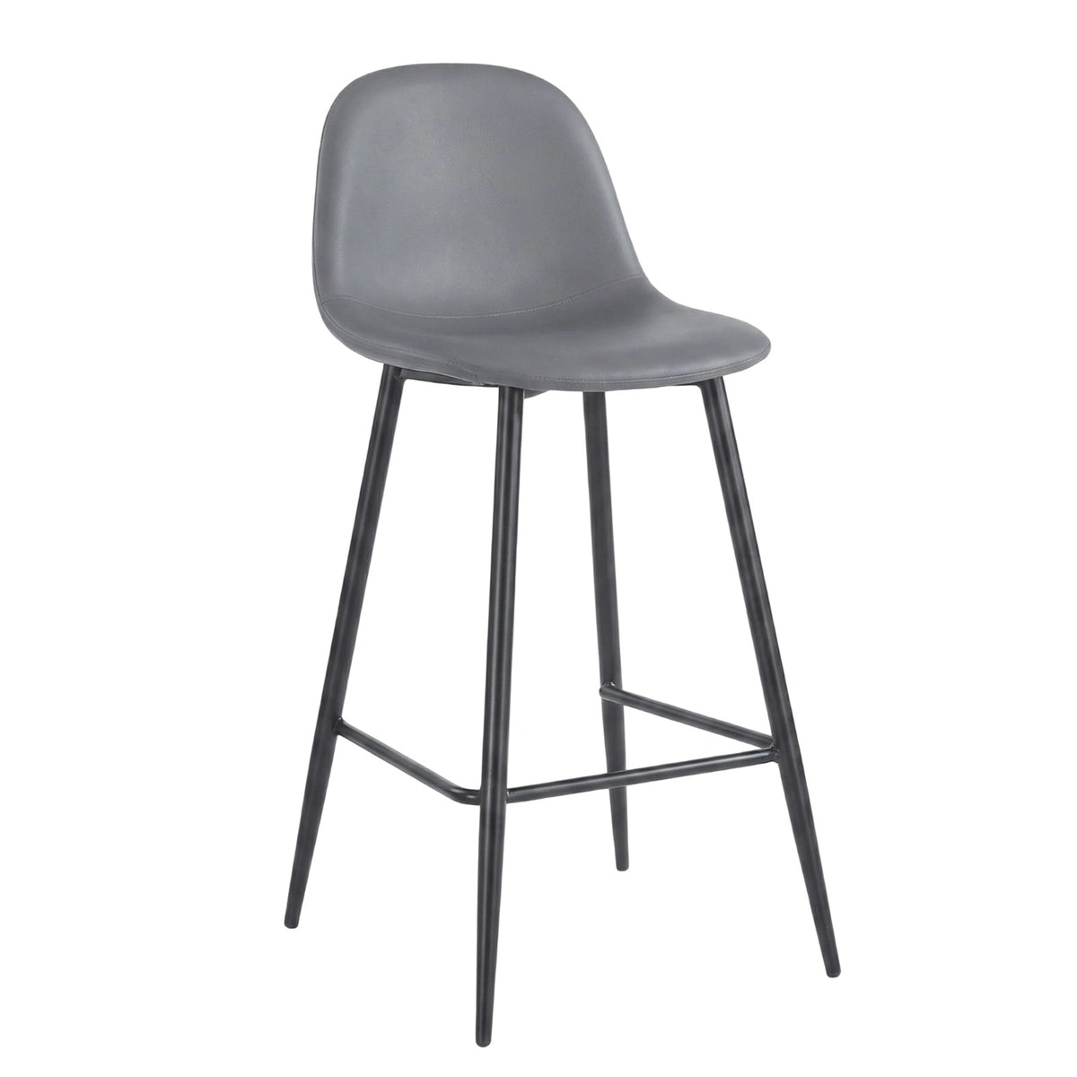 Taburete Simp Polipiel · Taburete Alto Polipiel Simp con Respaldo - Gris