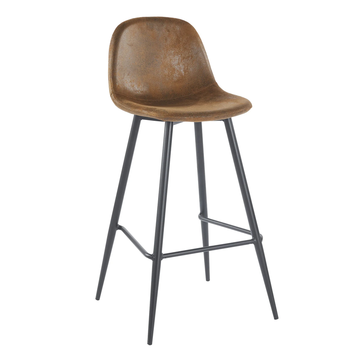 Taburete Simp Polipiel · Taburete Alto Polipiel Simp con Respaldo - Café Vintage