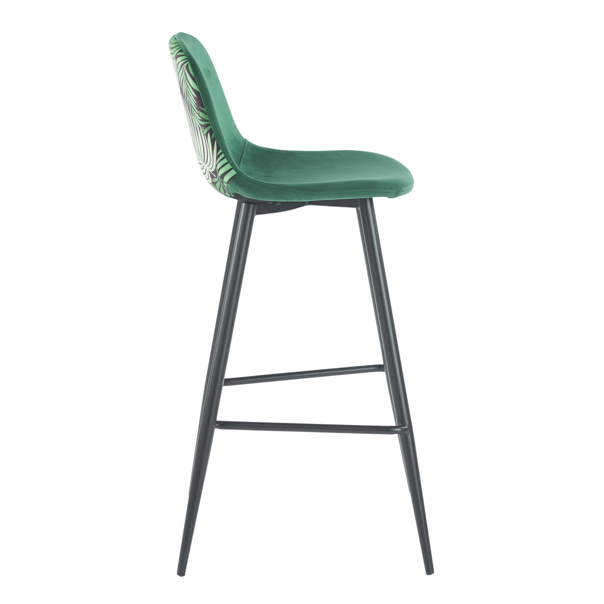 Taburete Simp Floral · Taburete Alto Tapizado Simp Floral con Respaldo - Verde