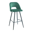 Taburete Frodita · Taburete Alto Tapizado Frodita con Respaldo - Verde