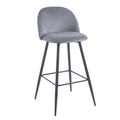 Taburete Yumi · Taburete Alto Tapizado Yumi con Respaldo - Gris