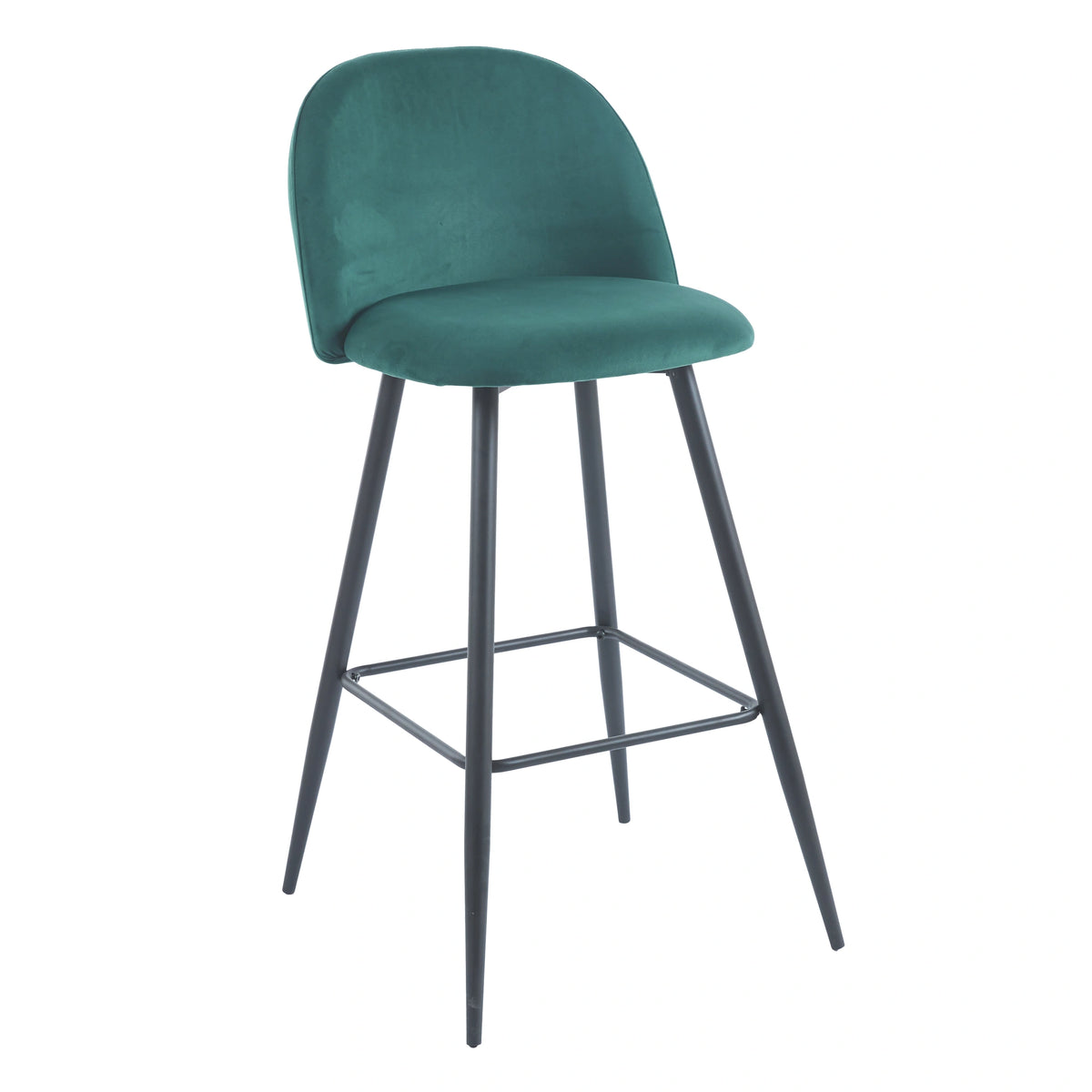 Taburete Yumi · Taburete Alto Tapizado Yumi con Respaldo - Verde