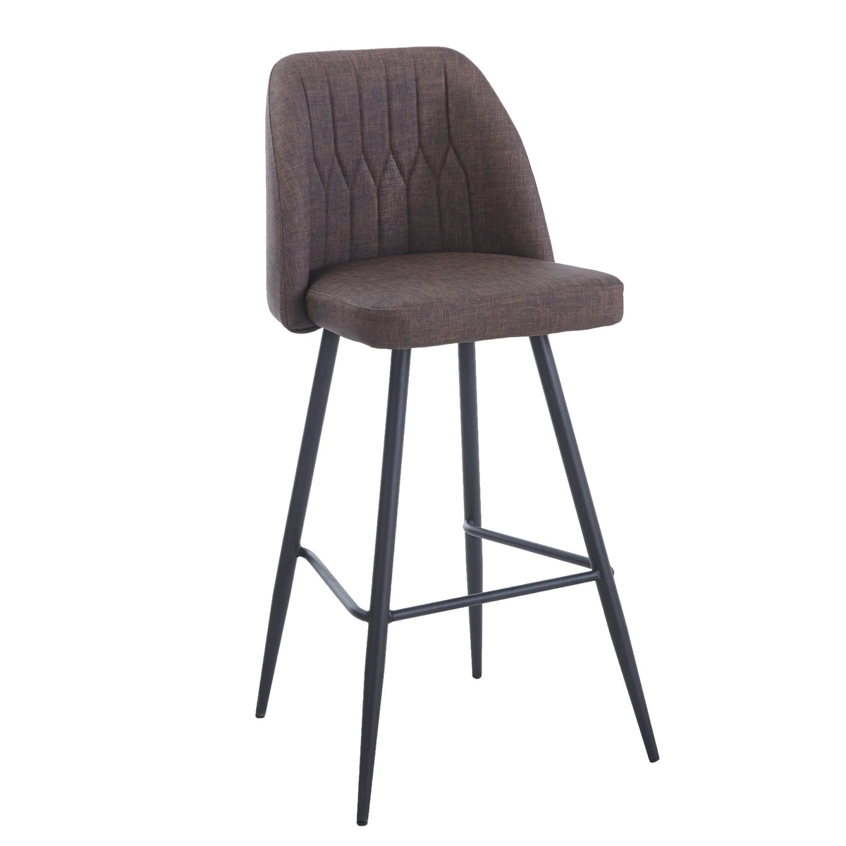 Taburete Lux · Taburete Alto Tapizado con Respaldo Lux - Café