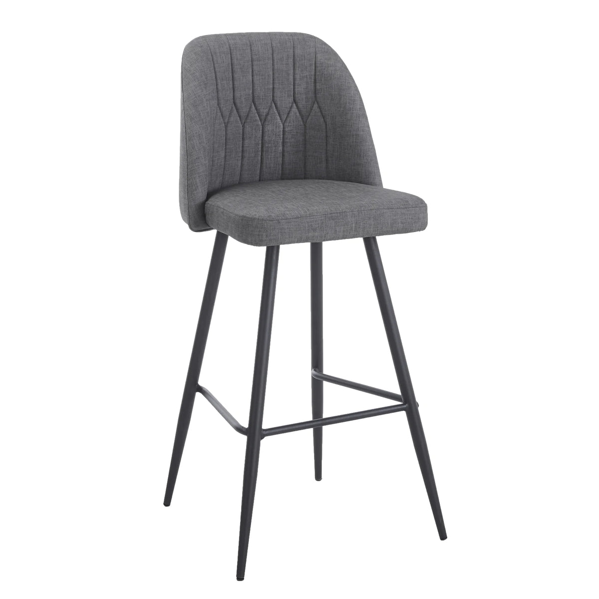 Taburete Lux · Taburete Alto Tapizado con Respaldo Lux - Gris
