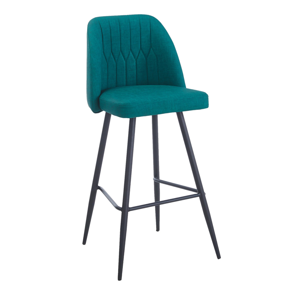 Taburete Lux · Taburete Alto Tapizado con Respaldo Lux - Verde
