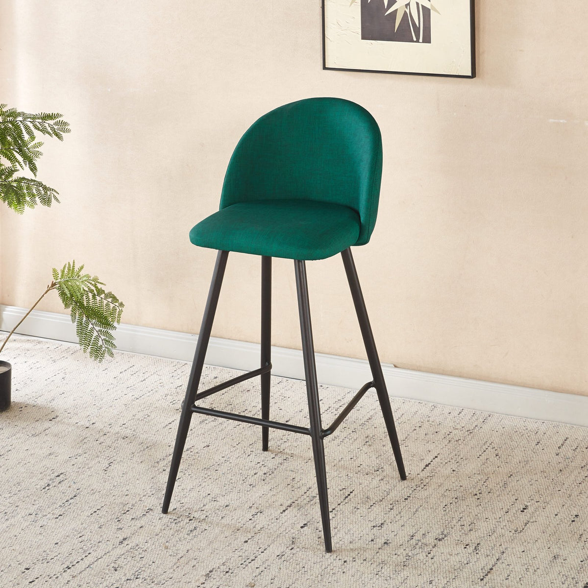 Taburete Yumi Polipiel Textil · Taburete de Polipiel Textil Yumi - Verde