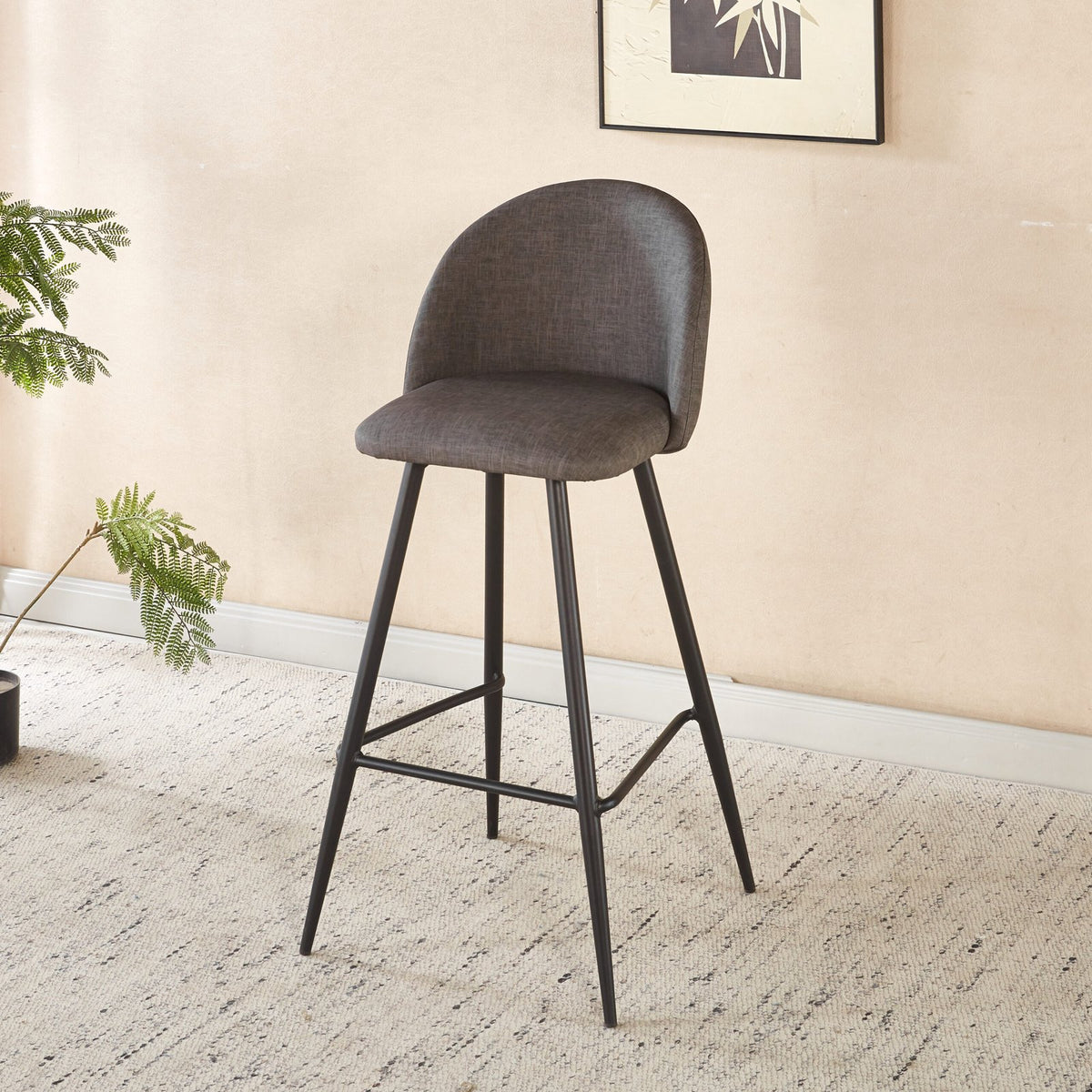 Taburete Yumi Polipiel Textil · Taburete de Polipiel Textil Yumi - Gris