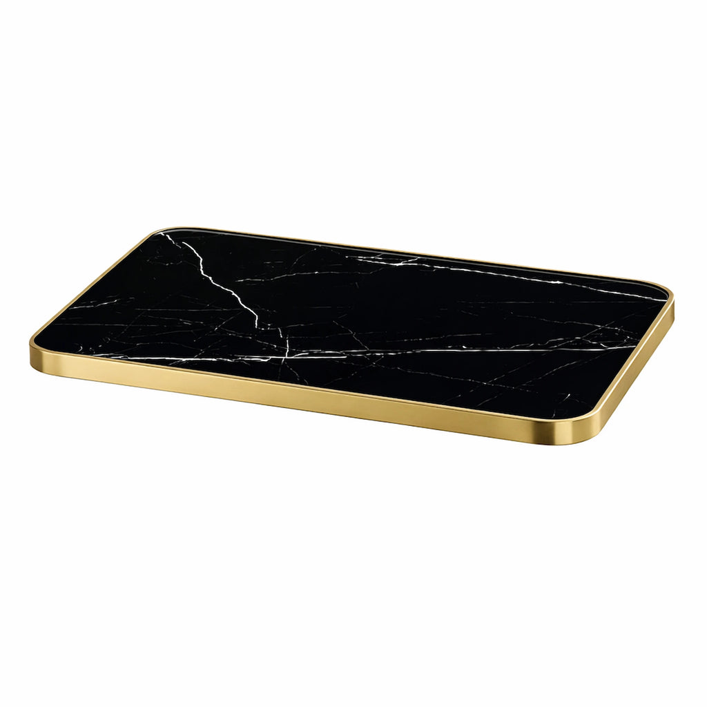 Tablero piedra sinterizada negro brillo · Tablero piedra sinterizada negro brillo