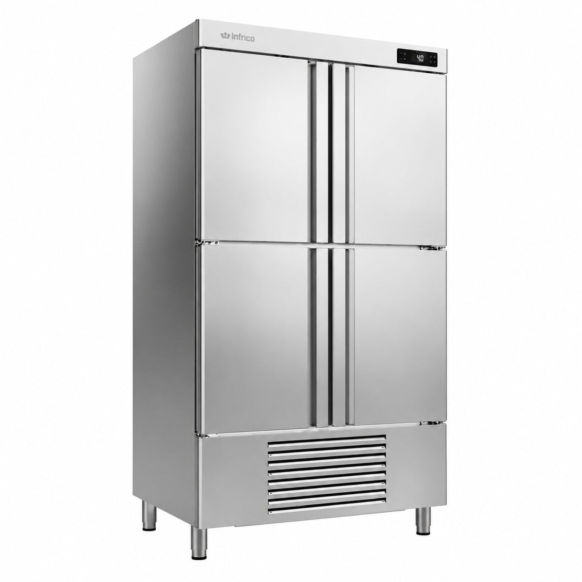 Armario refrigerado Euronorm 600×400 Infrico AN 904 T/F sobre fondo blanco