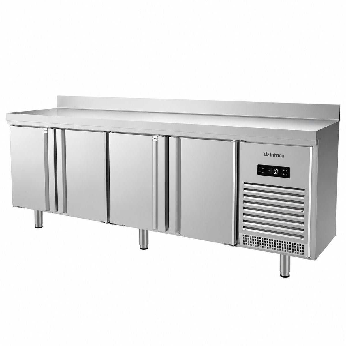 Mesa refrigerada fondo 600 Infrico BMPP 2500 II sobre fondo blanco