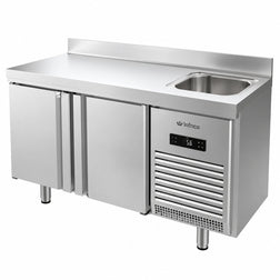 Mesas refrigeradas con fregadero