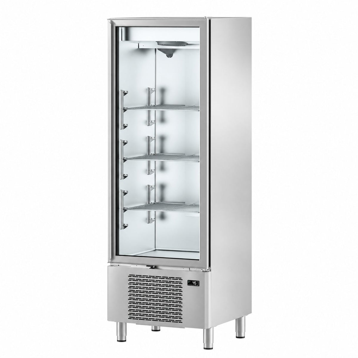 Armario refrigerado I-Line con puerta de cristal Infrico IAN501CR sobre fondo blanco