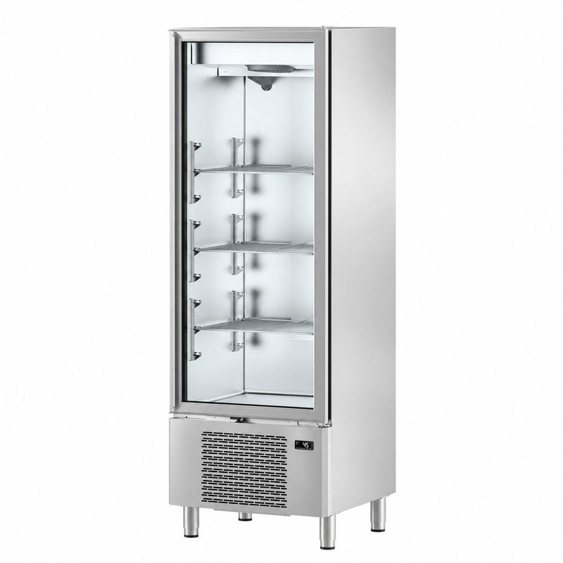 Armario refrigerado I-Line con puerta de cristal Infrico IAN501CR sobre fondo blanco
