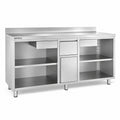 Mueble cafetero inox I-Line Infrico IMC200 sobre fondo blanco
