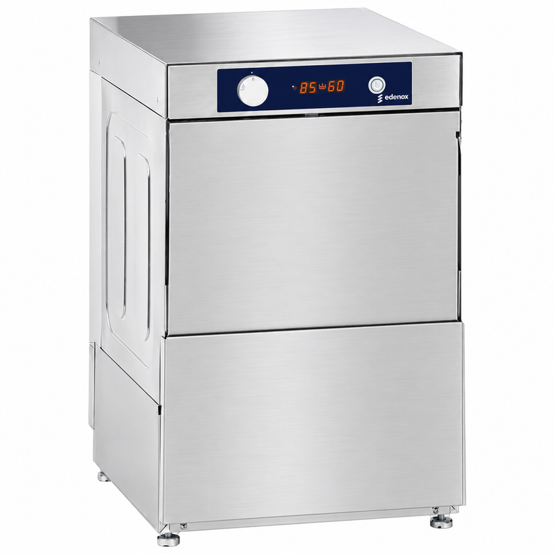 Lavavasos Edenox AV-1200 S1 cesta 350 × 350 mm sobre fondo blanco