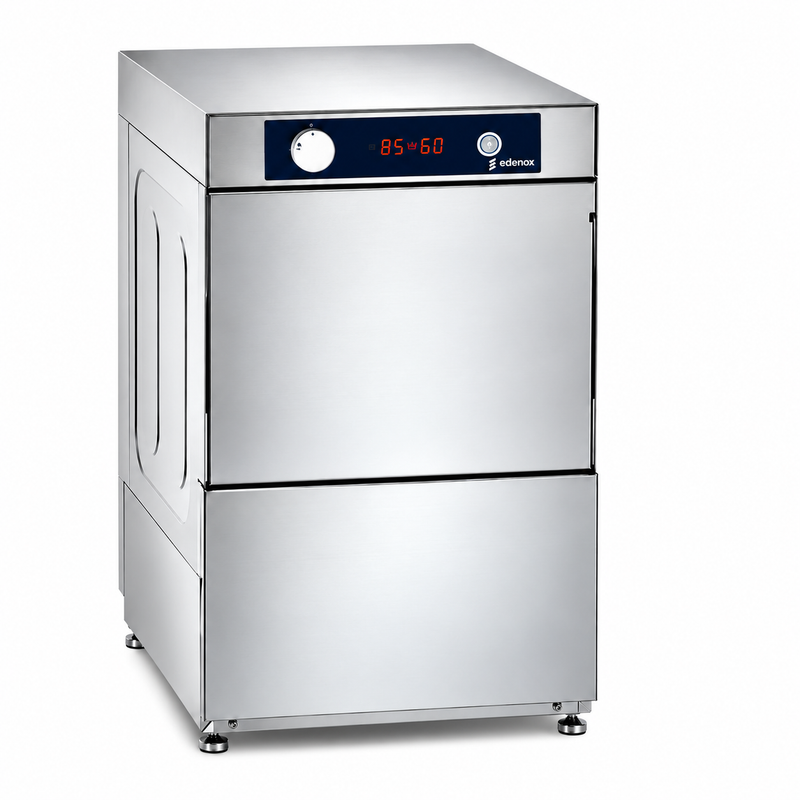 Lavavasos Edenox AV-2100-B · Cesta 400 × 400 mm · Con bomba de desagüe sobre fondo blanco