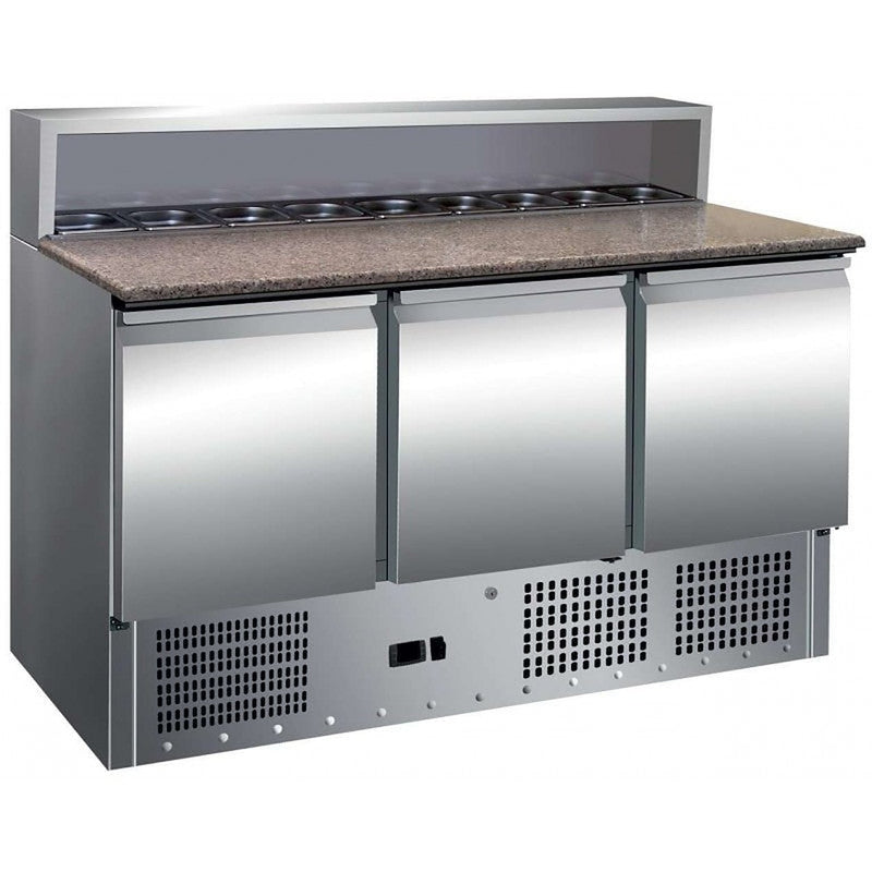 Mesa refrigerada para ensaladas Clima PS903 · 3 puertas