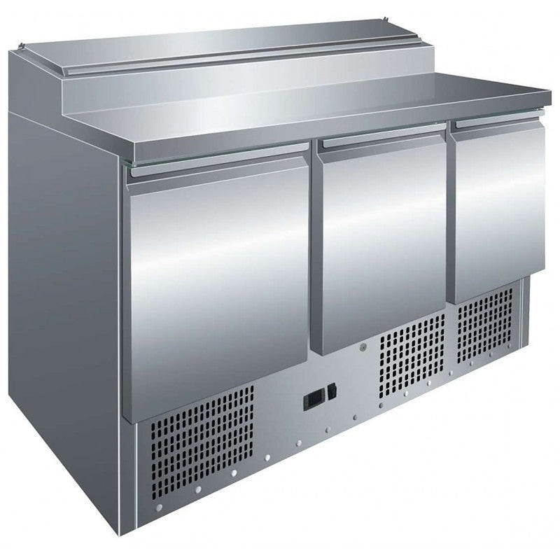 Mesa refrigerada para ensaladas Clima PS300 · 3 puertas