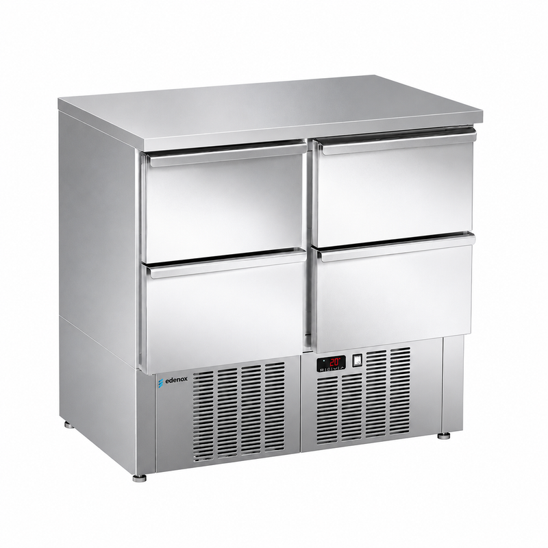 Mesa Refrigerada Compacta (MPG-090 NS HH) sobre fondo blanco
