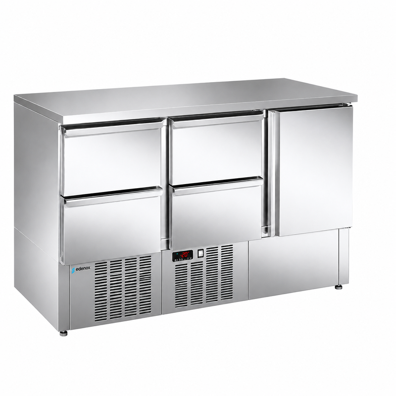 Mesa Refrigerada Compacta (MPG-140 NS HHD) sobre fondo blanco
