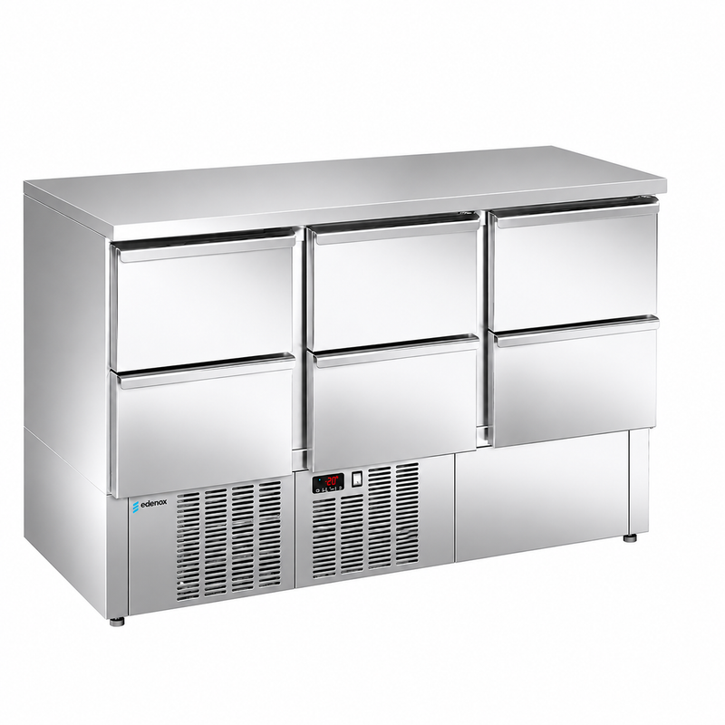 Mesa Refrigerada Compacta (MPG-140 NS HHH) sobre fondo blanco