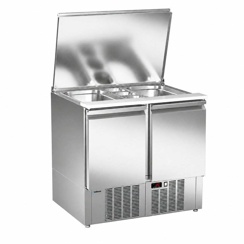 Mesa Refrigerada Compacta (MPGE-090) sobre fondo blanco