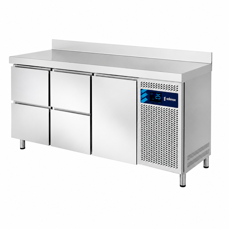 Mesa Refrigerada con Cajones Fondo 600 (MPS-200 HC HHD) sobre fondo blanco