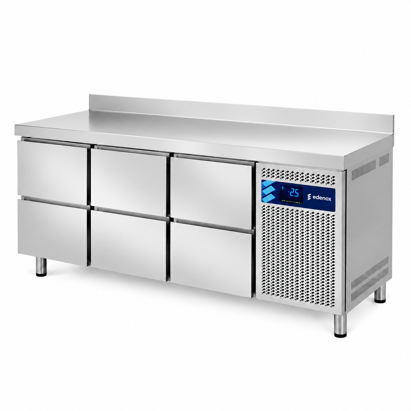 Mesa Refrigerada con Cajones Fondo 600 (MPS-200 HC HHH) sobre fondo blanco