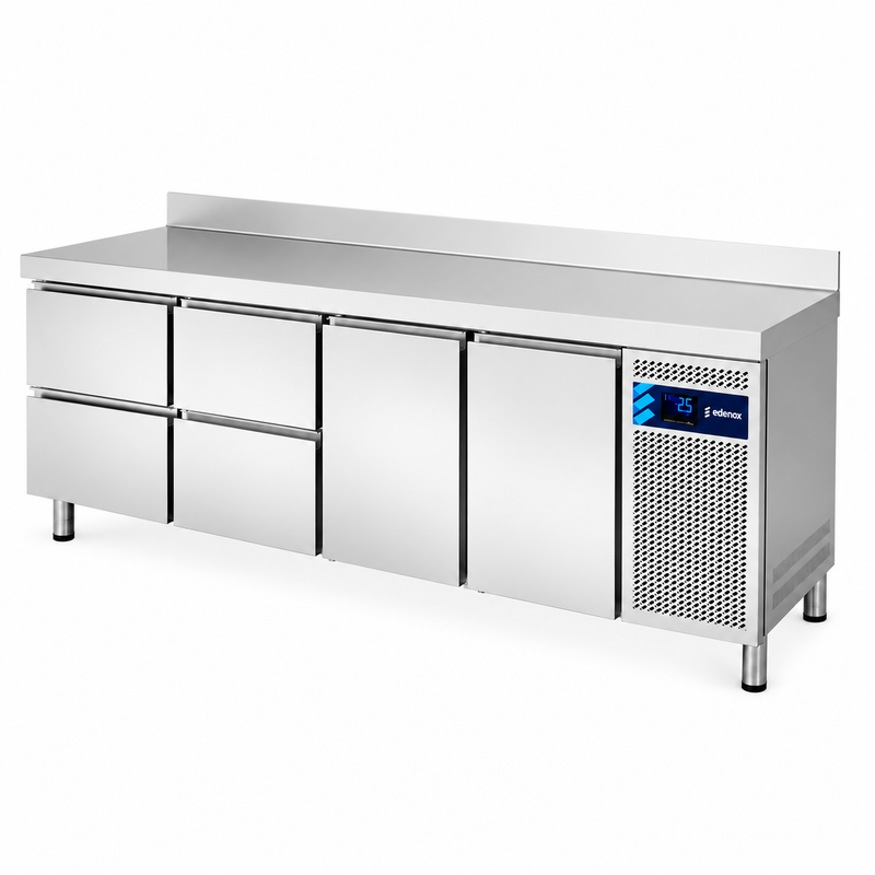 Mesa Refrigerada con Cajones Fondo 700 (MPG-225 HC HHDD) sobre fondo blanco