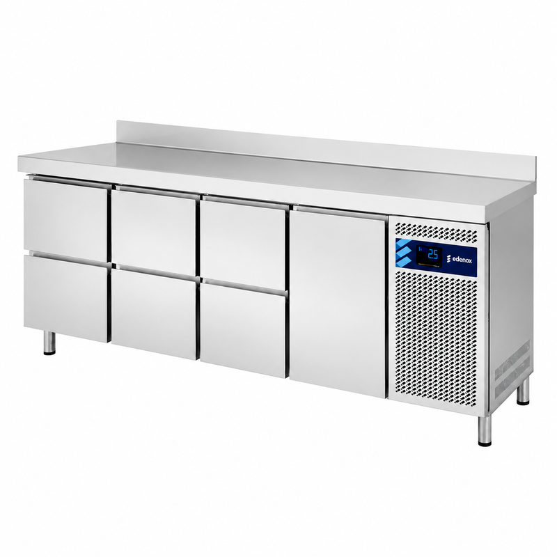 Mesa Refrigerada con Cajones Fondo 700 (MPG-225 HC HHHD) sobre fondo blanco